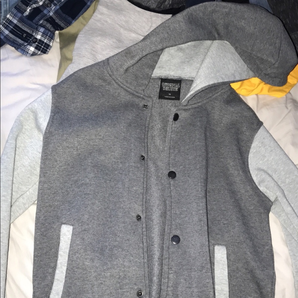 button up hoodie